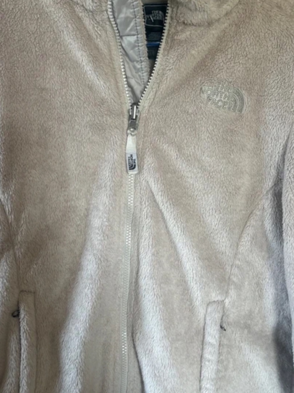 North face
Cozy Plush Zip-Front Women's Jacket in Light Beige